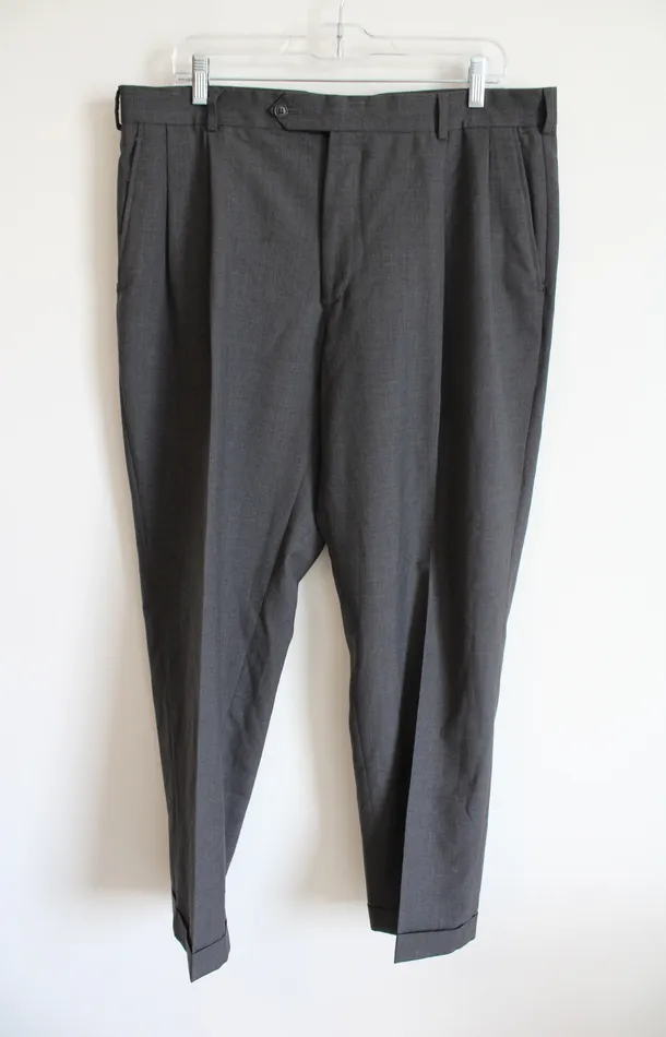Lands End Earrings Lands End Traditional Fit Dark Gray Dress Pants 36X30