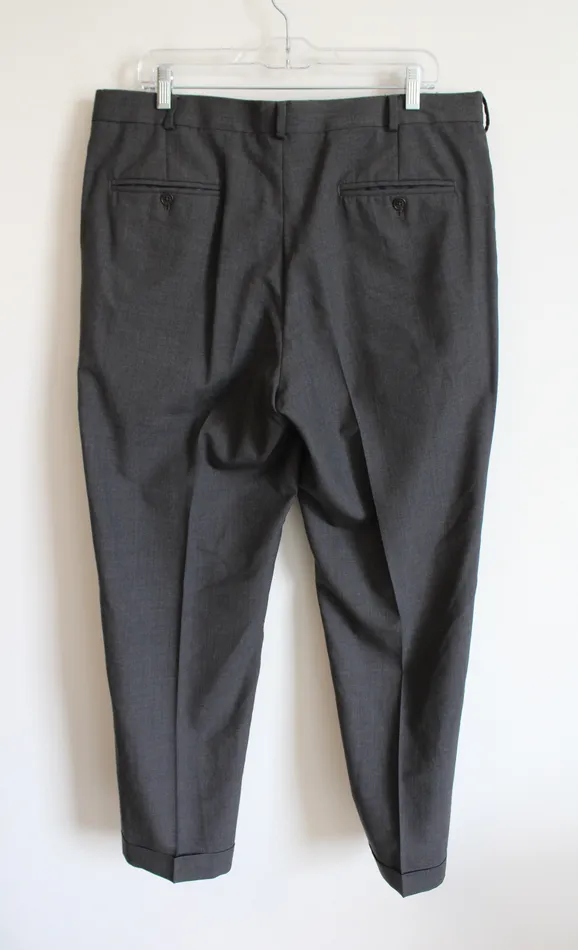 Lands End Earrings Lands End Traditional Fit Dark Gray Dress Pants 36X30