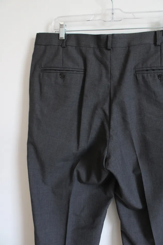 Lands End Earrings Lands End Traditional Fit Dark Gray Dress Pants 36X30