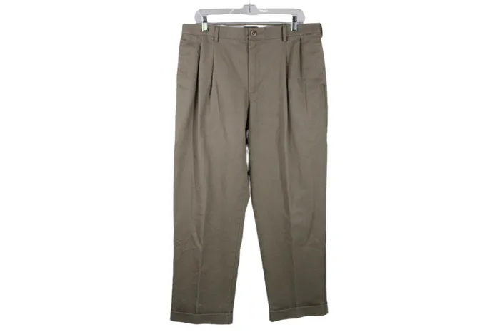 Lands End Earrings Lands End Traditional Fit Tan Pant 34X27