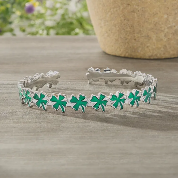Little FourLeaf Clover Cuff Bracelet Chadds Ford Jewelry Bracelets