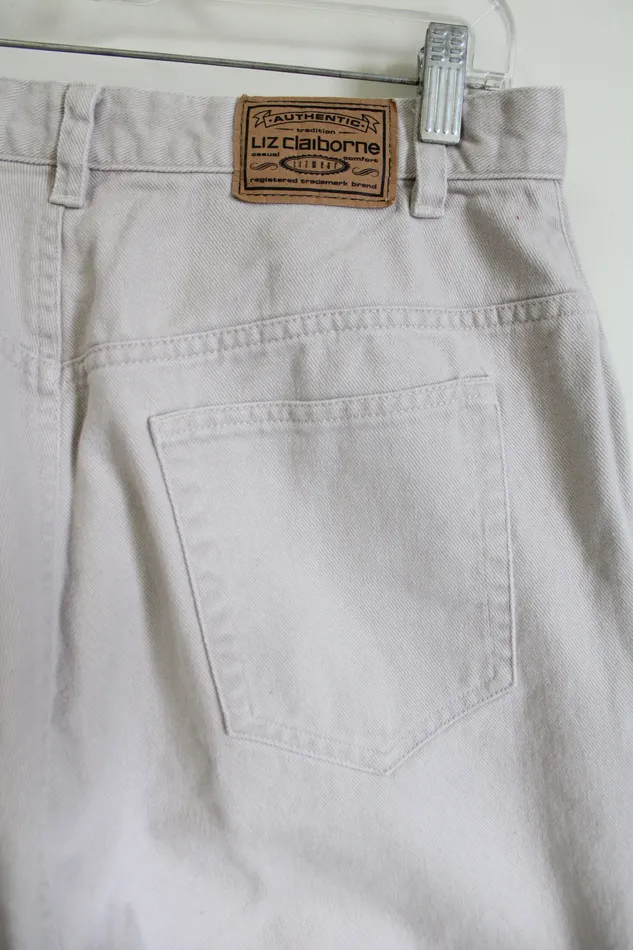 Liz Claiborne Necklaces Vintage Liz Claiborne Lizwear Tan Denim Mom Jeans 14