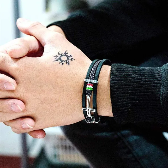 Lords Guidance Bracelets Mens Cross Bracelet br Elegant Sideways Cross