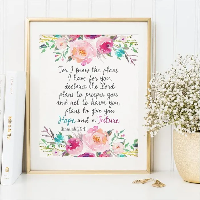 Lords Guidance Earrings Bible Verse Wall Artbr Jeremiah 2911