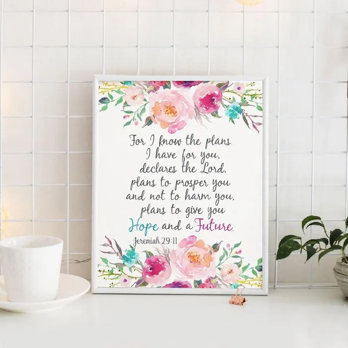 Lords Guidance Earrings Bible Verse Wall Artbr Jeremiah 2911