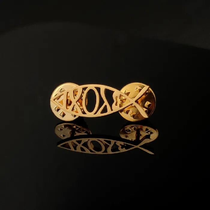 Lords Guidance Earrings Christian Ichthys Symbol Lapel Pin