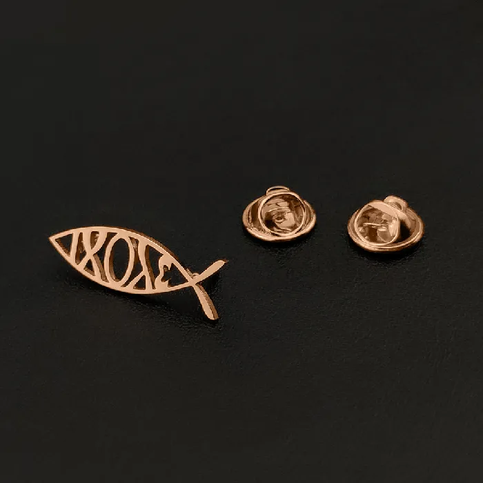 Lords Guidance Earrings Christian Ichthys Symbol Lapel Pin