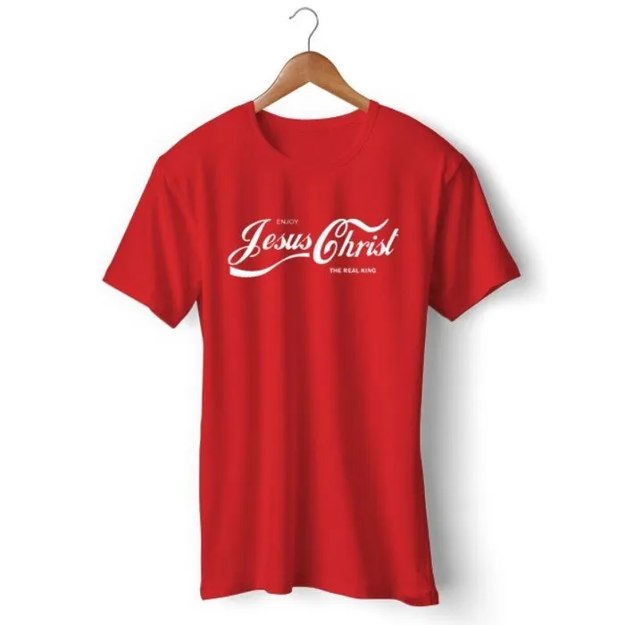 Lords Guidance Earrings Christian TShirt br Jesus Christ Coca Cola