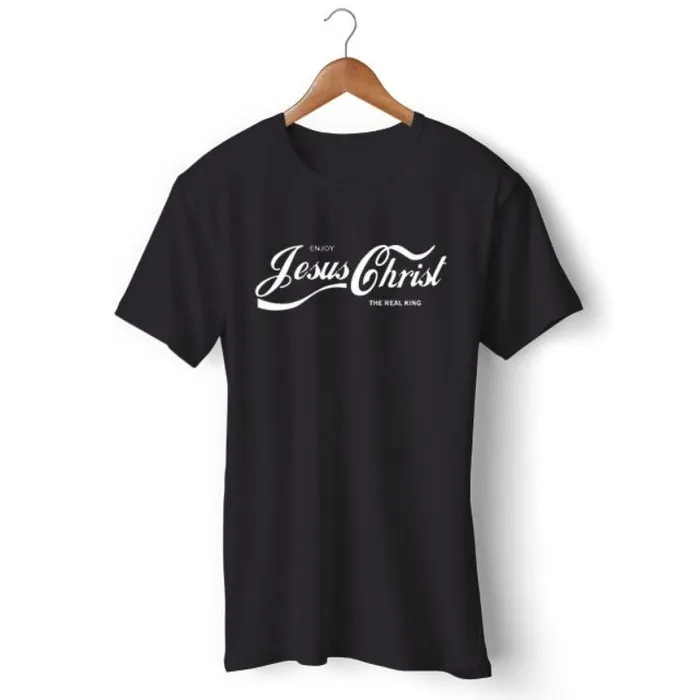 Lords Guidance Earrings Christian TShirt br Jesus Christ Coca Cola