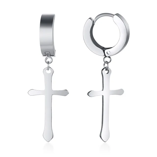 Lords Guidance Earrings Minimalistic Christian Cross Dangle Earrings
