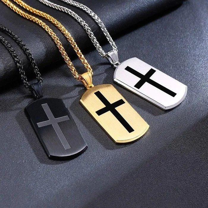 Lords Guidance Necklaces Mens Christian Necklace br Matthew 1926 Dog Tag