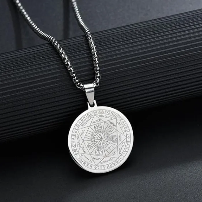 Lords Guidance Necklaces Seven Angels Religious Rune Pendant Necklace