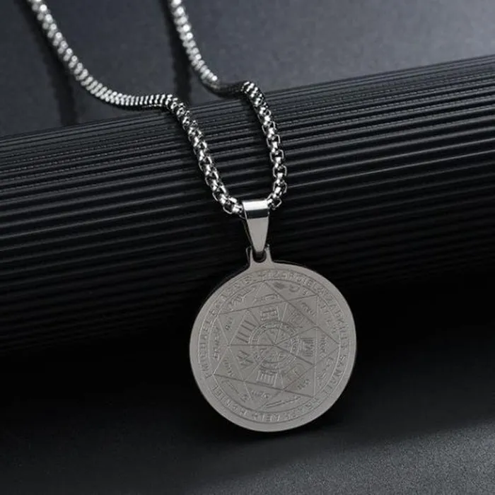 Lords Guidance Necklaces Seven Angels Religious Rune Pendant Necklace
