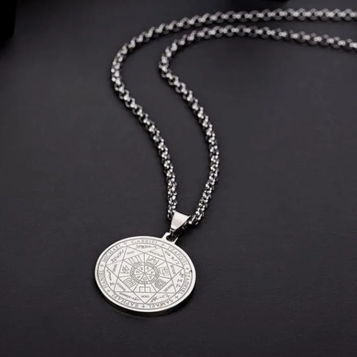 Lords Guidance Necklaces Seven Angels Religious Rune Pendant Necklace