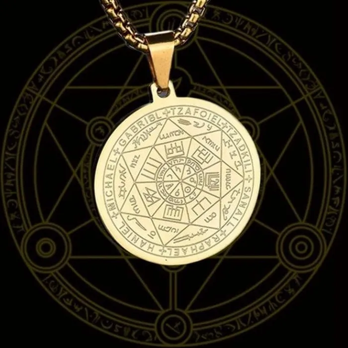 Lords Guidance Necklaces Seven Angels Religious Rune Pendant Necklace