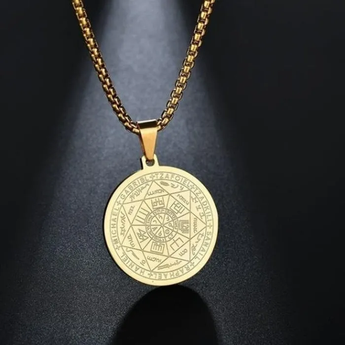 Lords Guidance Necklaces Seven Angels Religious Rune Pendant Necklace