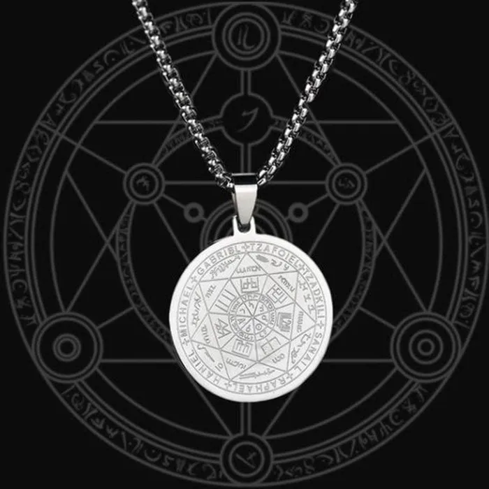 Lords Guidance Necklaces Seven Angels Religious Rune Pendant Necklace