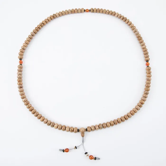 Lotus Seed Carnelian Mantra Mala Nirvana Mala Earrings