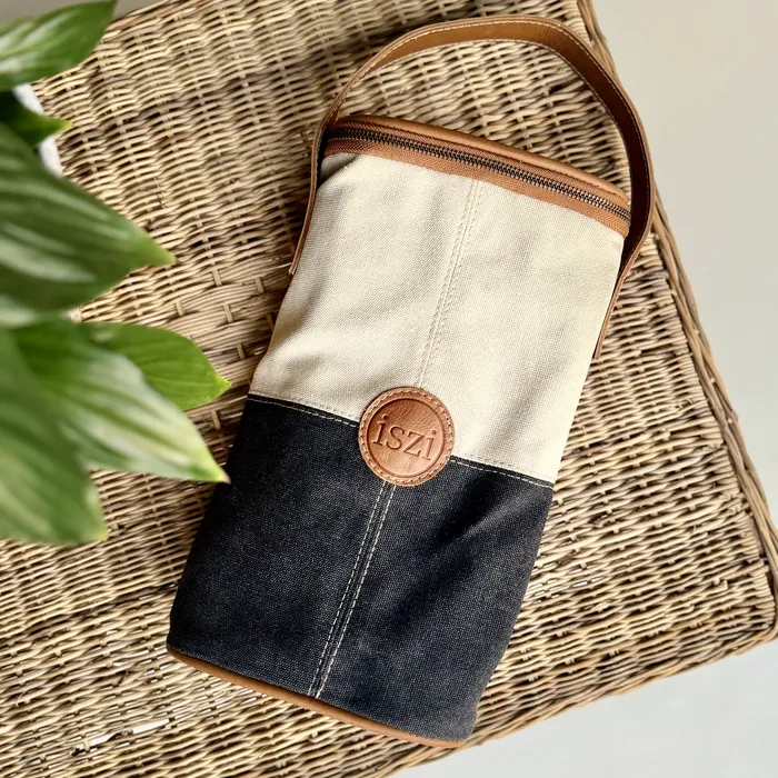 LUUKS Necklaces Canvas and Leather Wine Cooler 2 Bottles