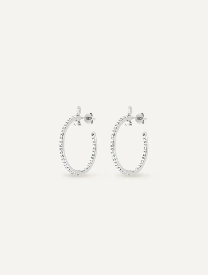 Maison Dore Earrings SPARKLY PAPAYA HOOPS