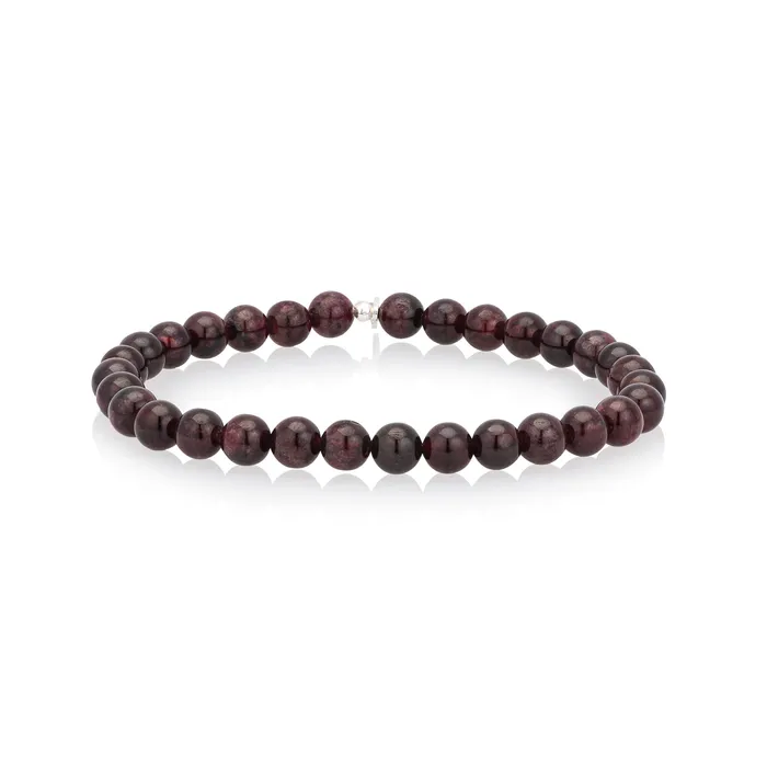 Mens Garnet Beaded Bracelet RACHEL LYNN CHICAGO Bracelets