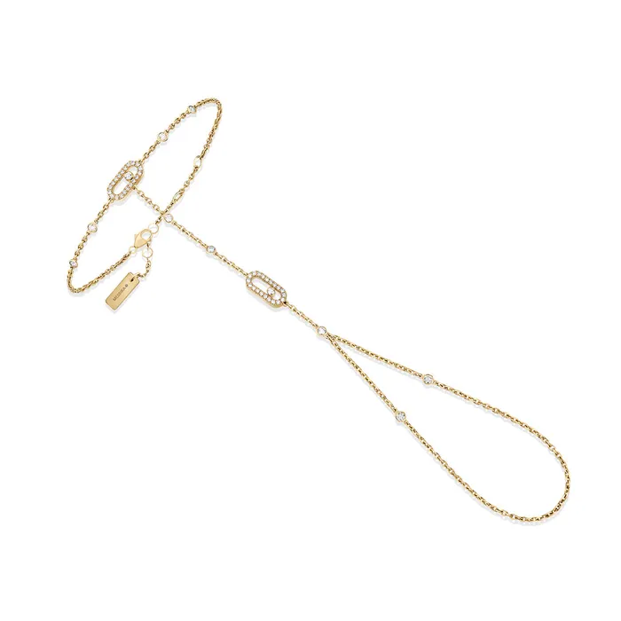 Messika Messika Move Uno Pav Diamond Yellow Gold Hand Bracelet Bracelets Messika Messika Move Uno Pav Diamond Yellow Gold Hand Bracelet Bracelets