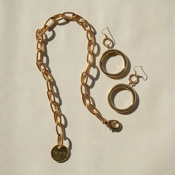 MIAMI Double Threat Twisted Silver Earrings