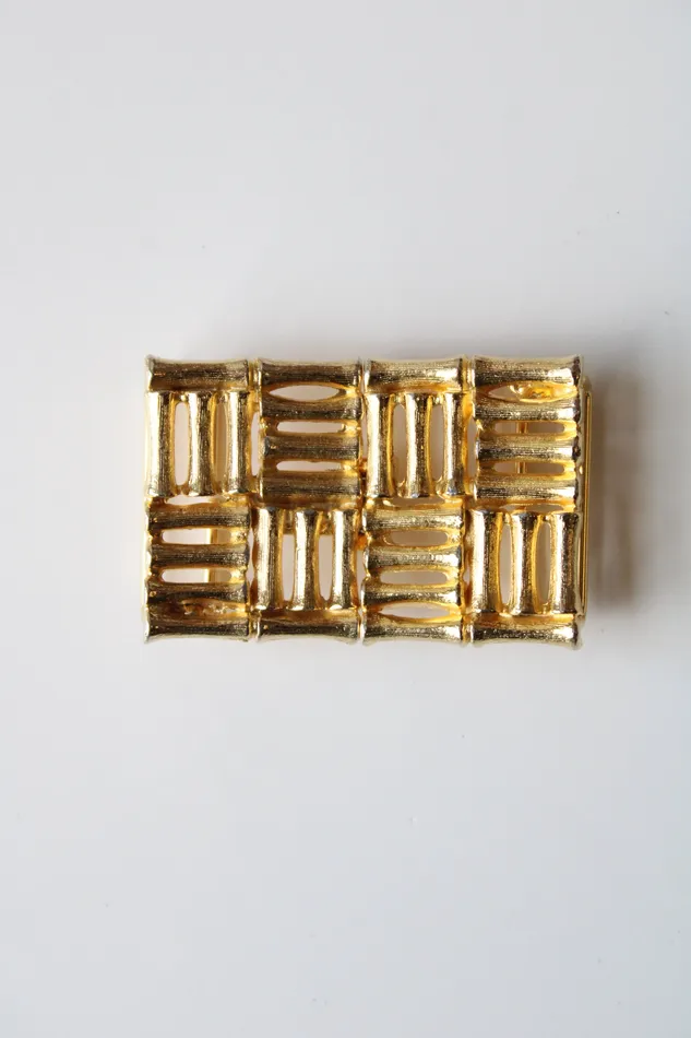 Mimi Din 1979 Bamboo Belt Buckle Mimi Din Earrings