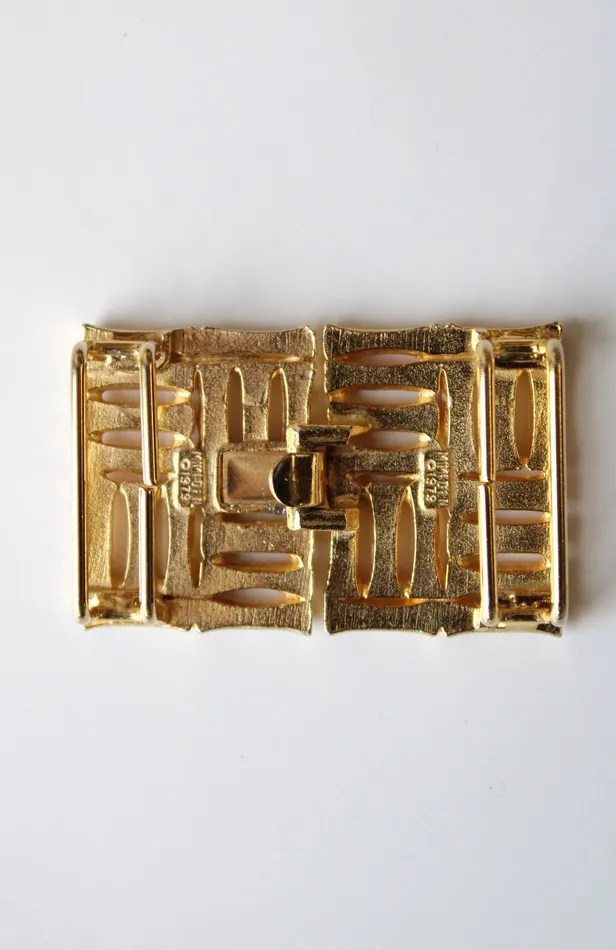 Mimi Din 1979 Bamboo Belt Buckle Mimi Din Earrings