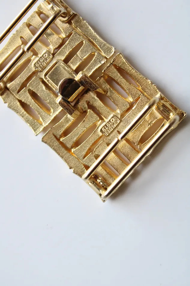 Mimi Din 1979 Bamboo Belt Buckle Mimi Din Earrings