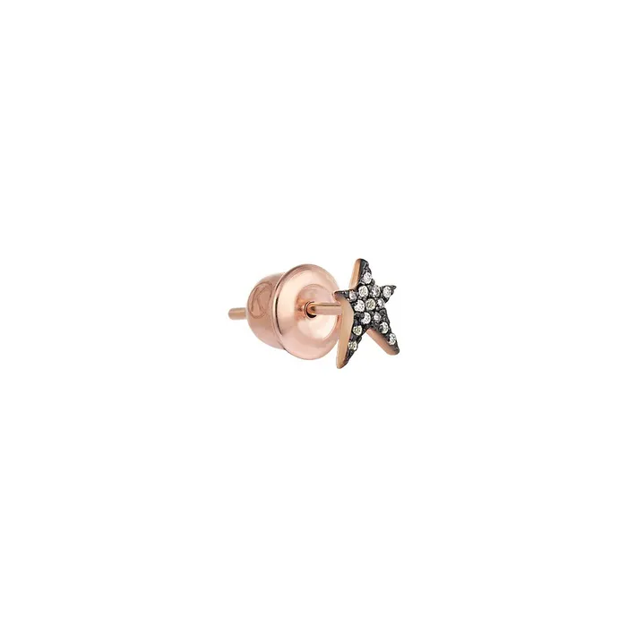 Mini Pave Struck Star Stud Earring Kismet by Milka Earrings