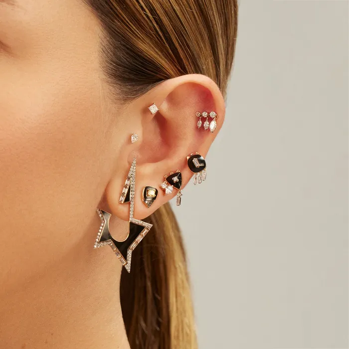 Mini Teardrop Piercing Kismet by Milka Earrings