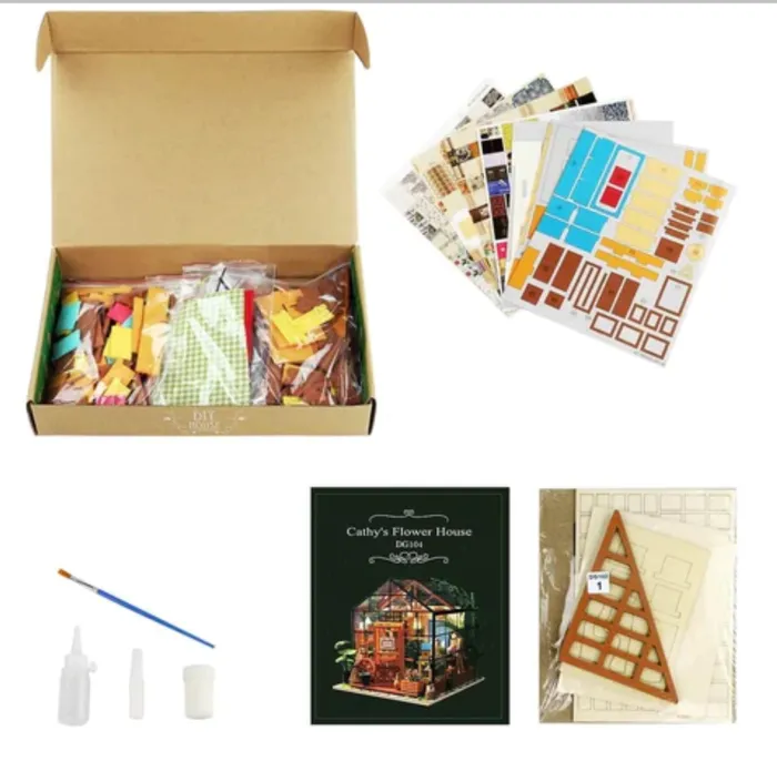 Miniatures by NC Earrings Miniature DIY Kit Greenhouse Flower Shop