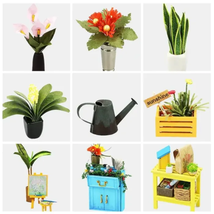 Miniatures by NC Earrings Miniature DIY Kit Greenhouse Flower Shop