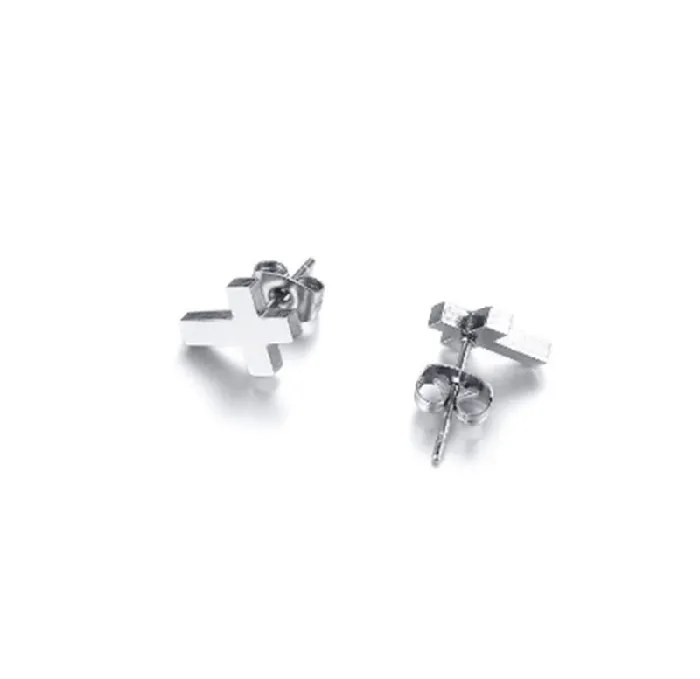 Minimalistic Christian Cross Earrings Lords Guidance Earrings