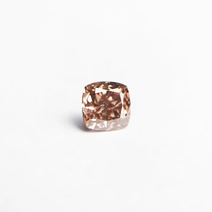 Misfit Diamonds Earrings 030ct 374x369x249mm GIA SI2 Fancy Deep Brownish Orangy Pink Cushion Brilliant 2410401
