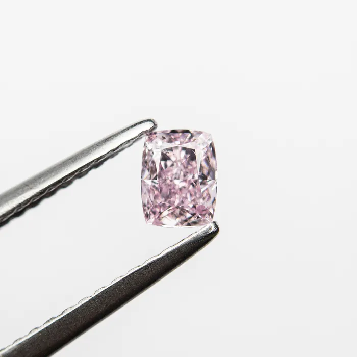 Misfit Diamonds Earrings 030ct 443x339x227mm GIA SI2 Fancy Intense PurplePink Cushion Brilliant 2416401