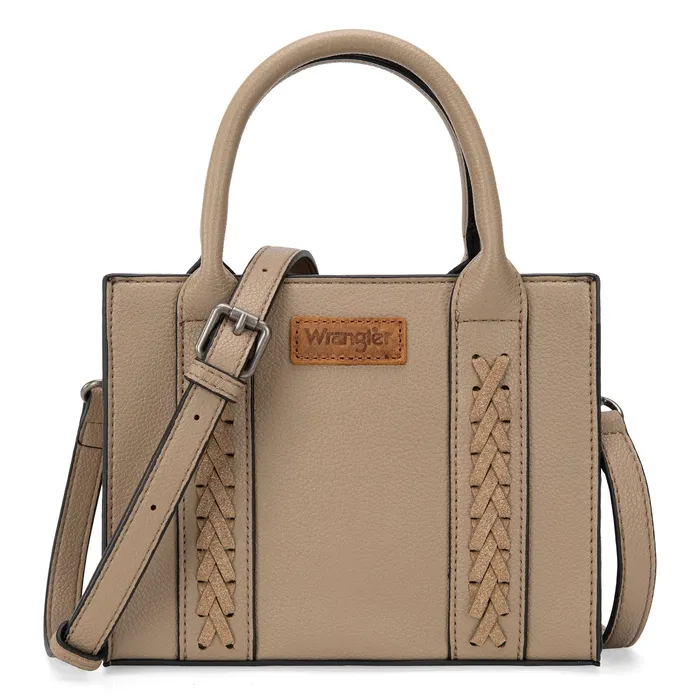 MONTANA WEST Earrings Wrangler Whipstitch Mini ToteCrossbody Khaki
