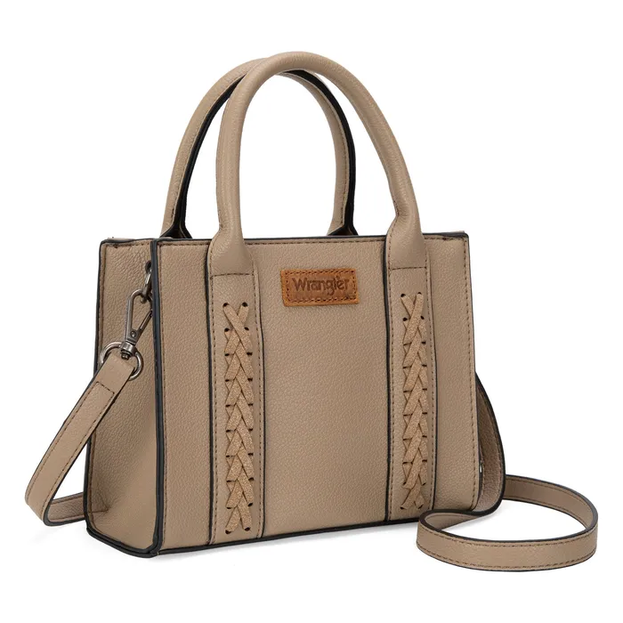 MONTANA WEST Earrings Wrangler Whipstitch Mini ToteCrossbody Khaki