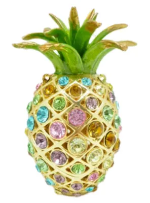 MultiColor Swarovski Pineapple Trinket Box 25 ANUENUECREATION Necklaces
