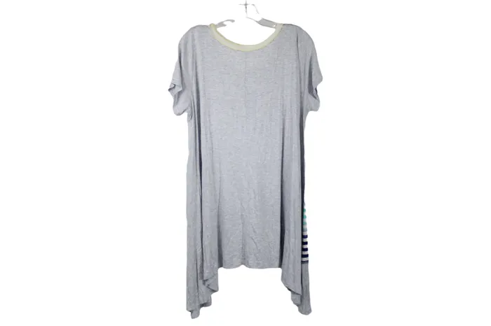 Myesper Earrings Myesper Gray Heathered Tunic Top XL