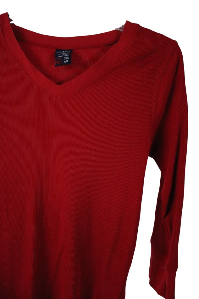 Nautica Earrings Nautica Red Rib Shirt M