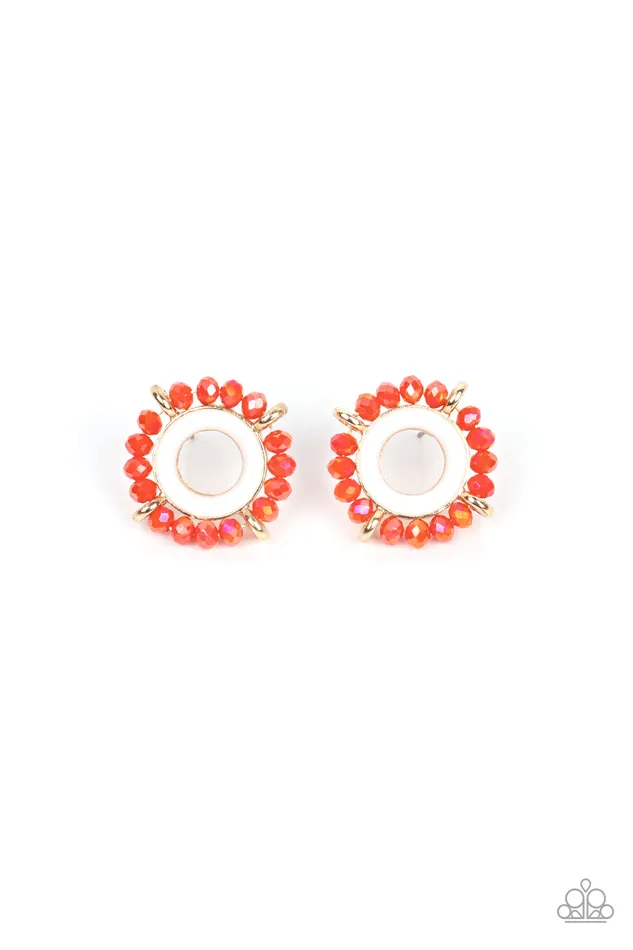 Nautical Notion Orange Paparazzi Accessories Earrings