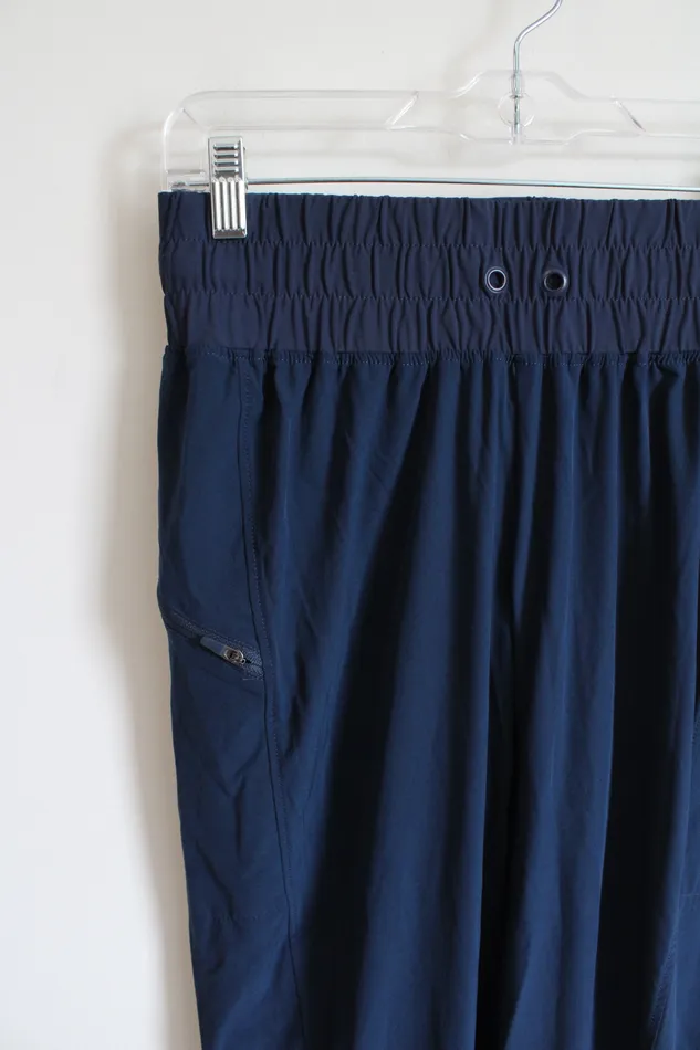 Navy Jogger Sweatpants SM Jubilee Thrift Earrings