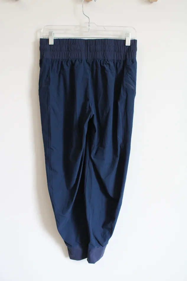 Navy Jogger Sweatpants SM Jubilee Thrift Earrings