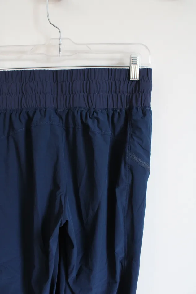 Navy Jogger Sweatpants SM Jubilee Thrift Earrings