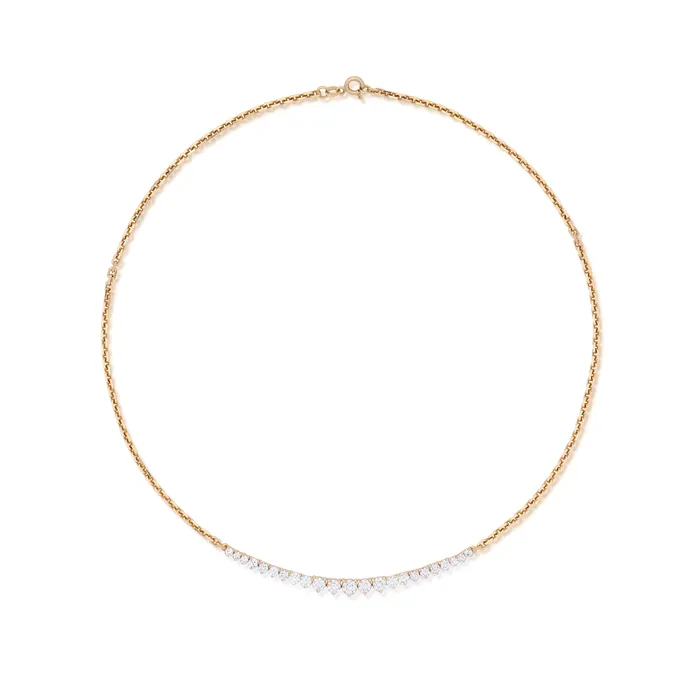 Necklaces 342 Carat Graduated Diamond Necklace Stephen Silver Fine Jewelry