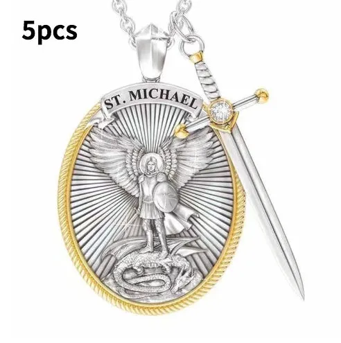 Necklaces Angelic Prayer Store 5 x St Michael Necklace
