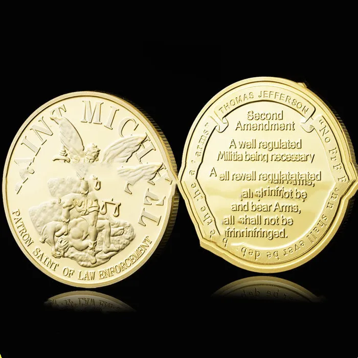Necklaces CJDropshipping 5x St Michael Gold Coin Of Protection