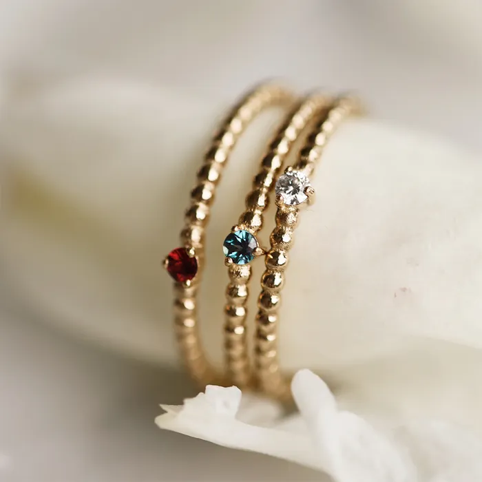 Necklaces Consider the Wldflwrs Seed Birthstone Stacker Necklaces Consider the Wldflwrs Seed Birthstone Stacker
